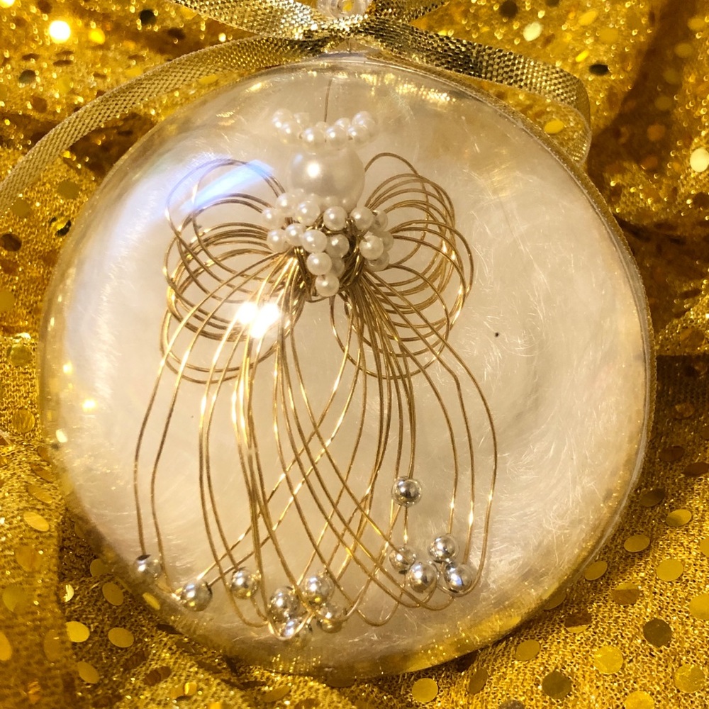 ⭐️Gold Wire + Faux Pearl Angel Ornament⭐️